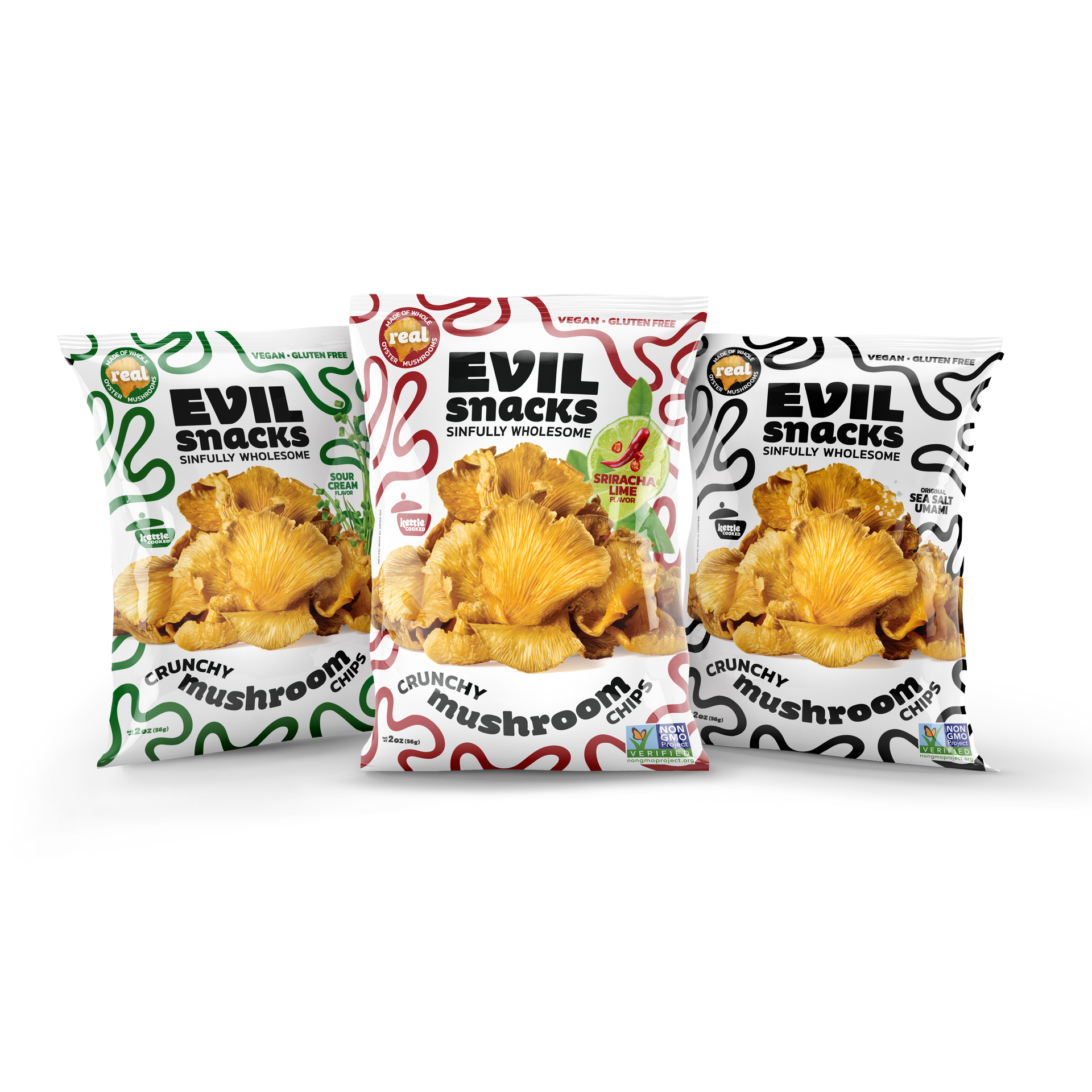 Crunchy Mushroom Chips - Variety, 2oz – Evil Snacks