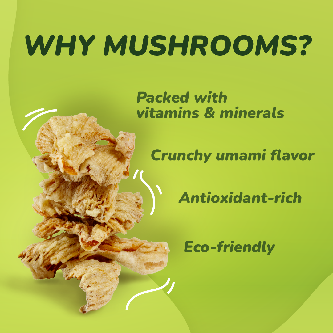 Crunchy Mushroom Chips - Sour Cream Flavor