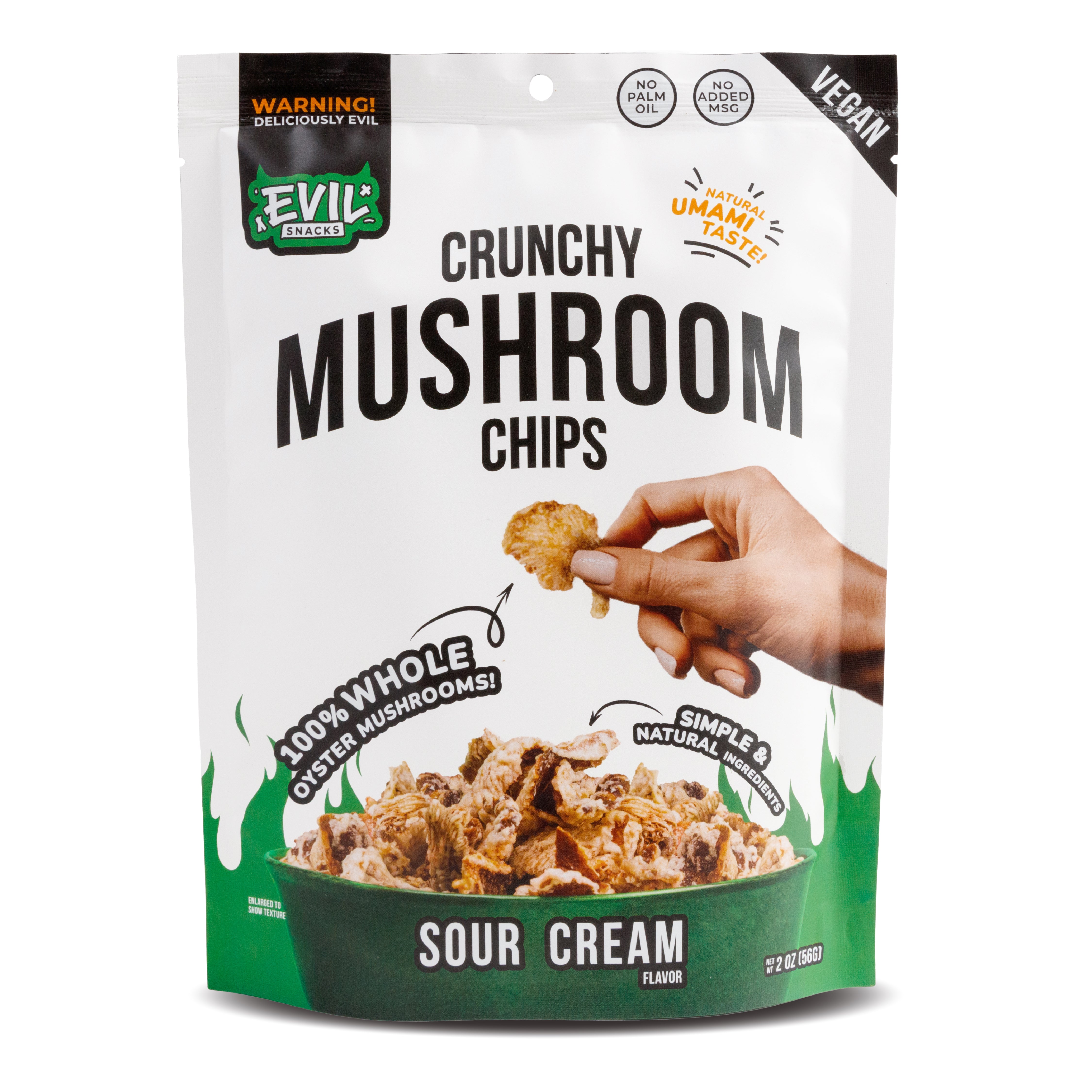 Crunchy Mushroom Chips - Sour Cream Flavor