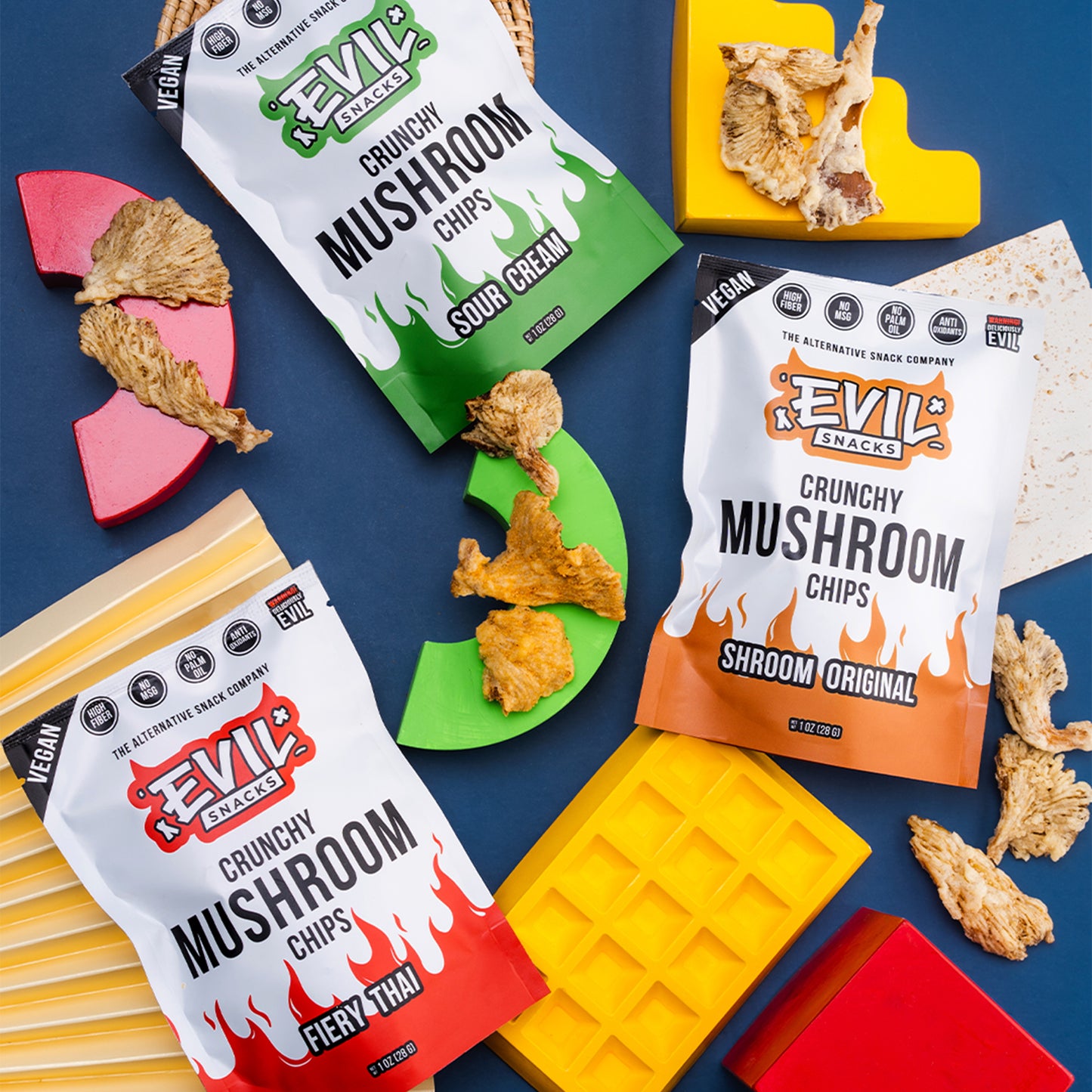 Crunchy Mushroom Chips - Variety Pack